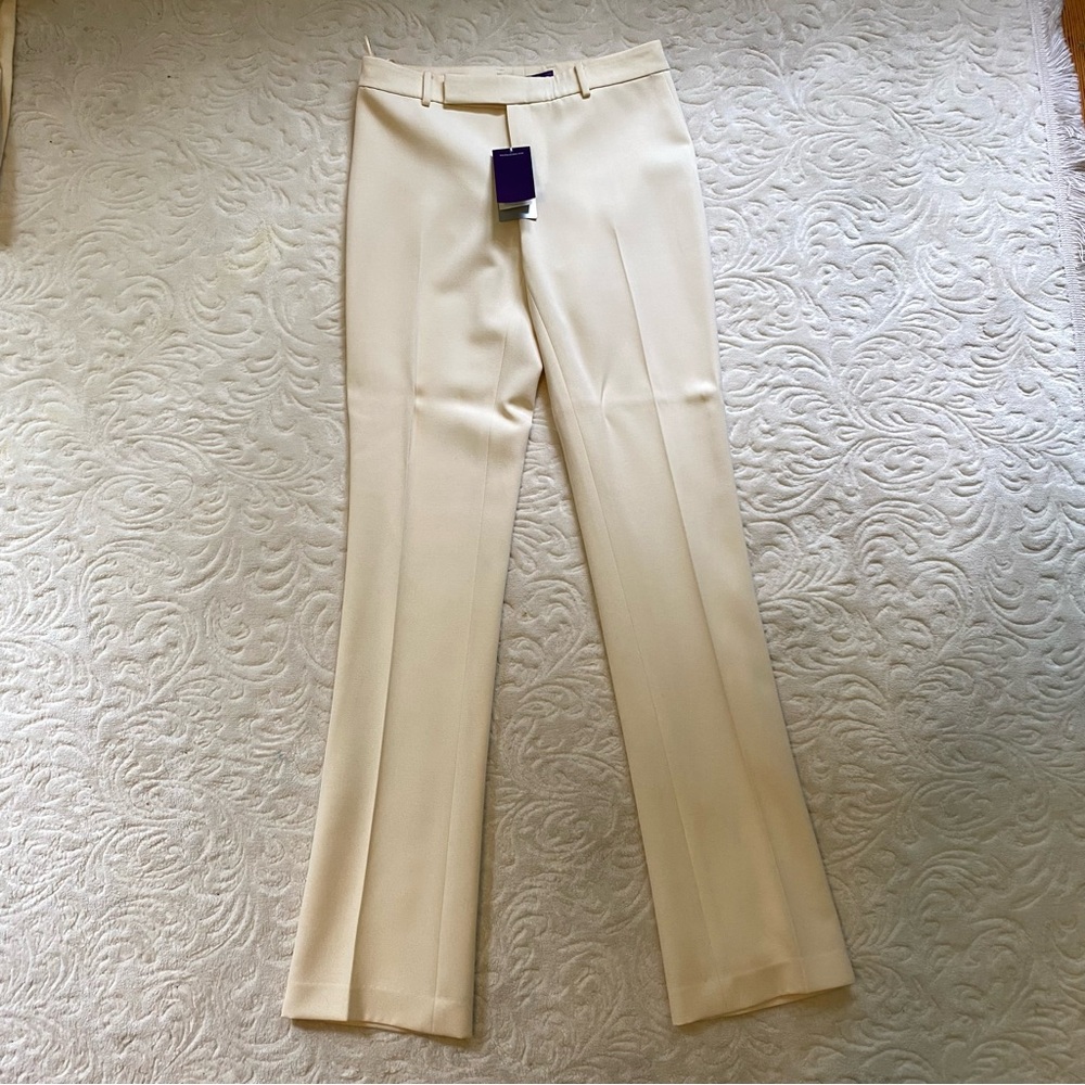 Ralph Lauren Purple Label Cream Trouser Pants - Picture 2 of 5